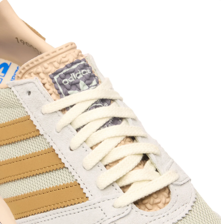 adidas Vintage-Inspired Runner Sneakers – Light Grey & Tan