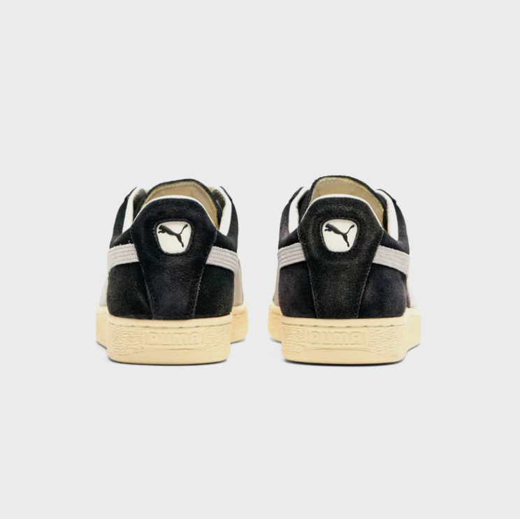 PUMA Low-Top Sneakers – Black & White with Cream Sole