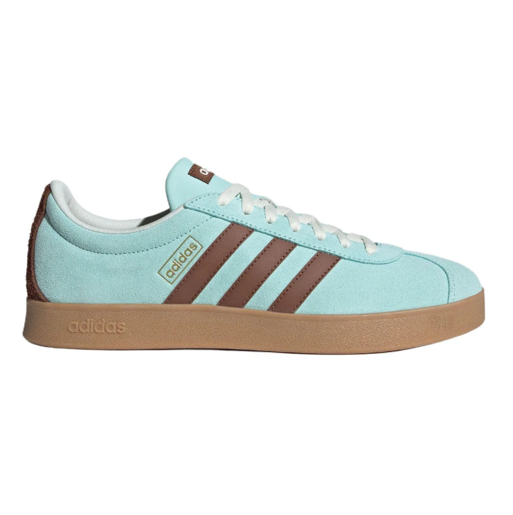 adidas Classic Low-Top Sneakers – Aqua Blue & Brown Gum Sole