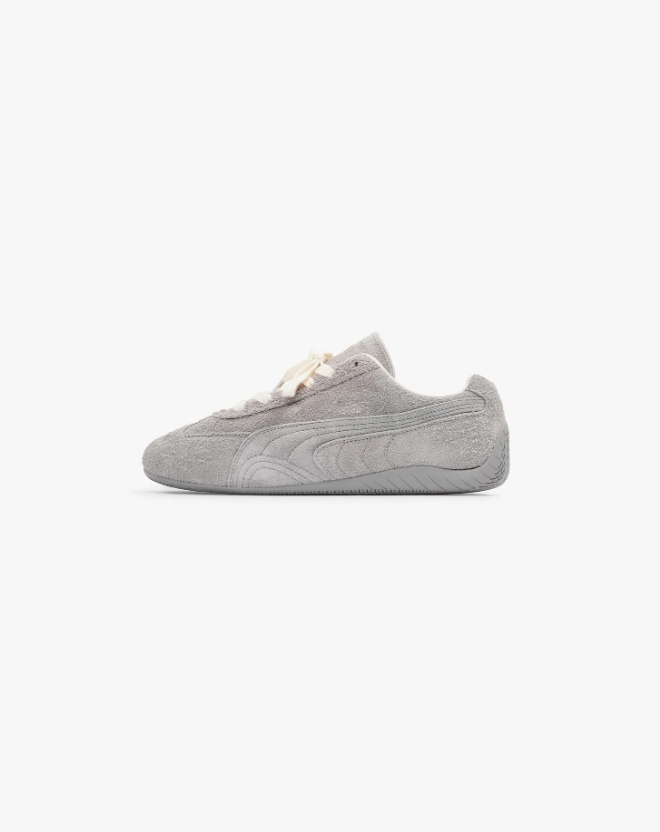 PUMA Low-Profile Sneakers – Light Grey with Cream Laces