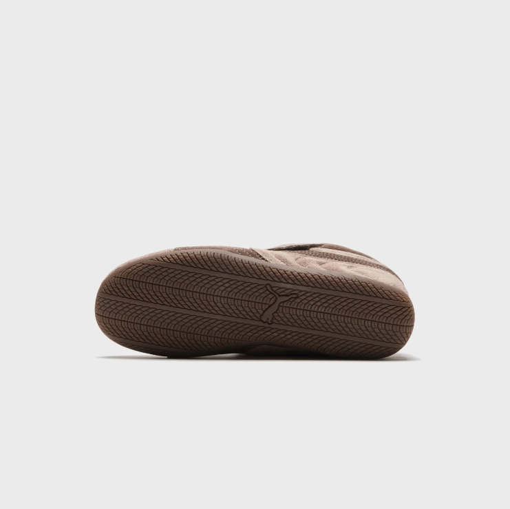 PUMA High-Top Sneakers – Taupe & Brown with Instep Strap